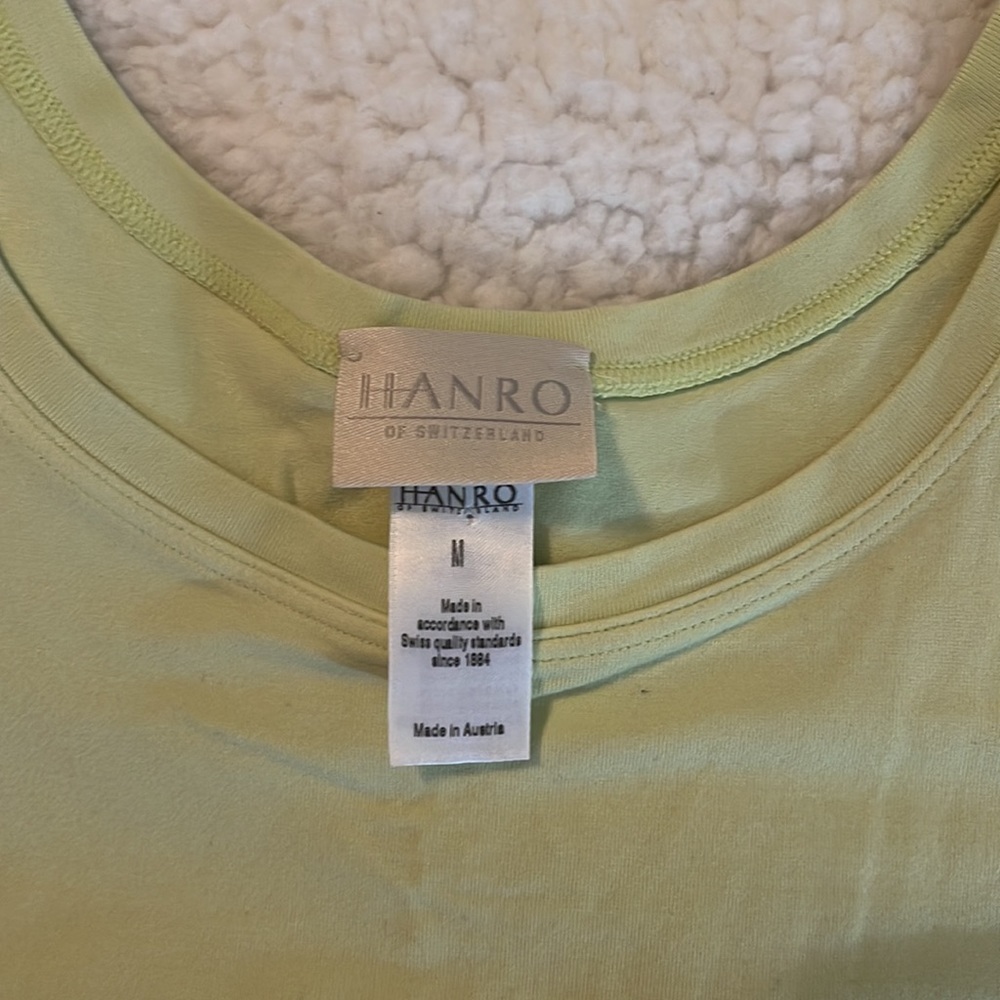 Green Hanro of Switzerland Medium Tank Top. B104 - Picture 2 of 6